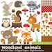 Woodland Animals - Clip art and Digital paper set
