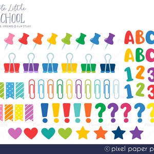 School PNG Cute Little School Clipart Over 250 graphics School supplies Bulletin Board Back to school Digital Download image 9