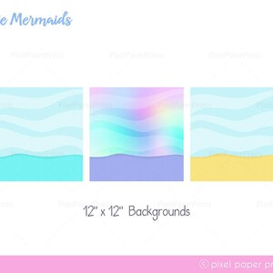 Cute Mermaid Clipart PNG Bundle – 96 Sea Life Illustrations + 7 Digital Papers – Ocean Theme Graphics for Kids Crafts and Commercial Use image 7