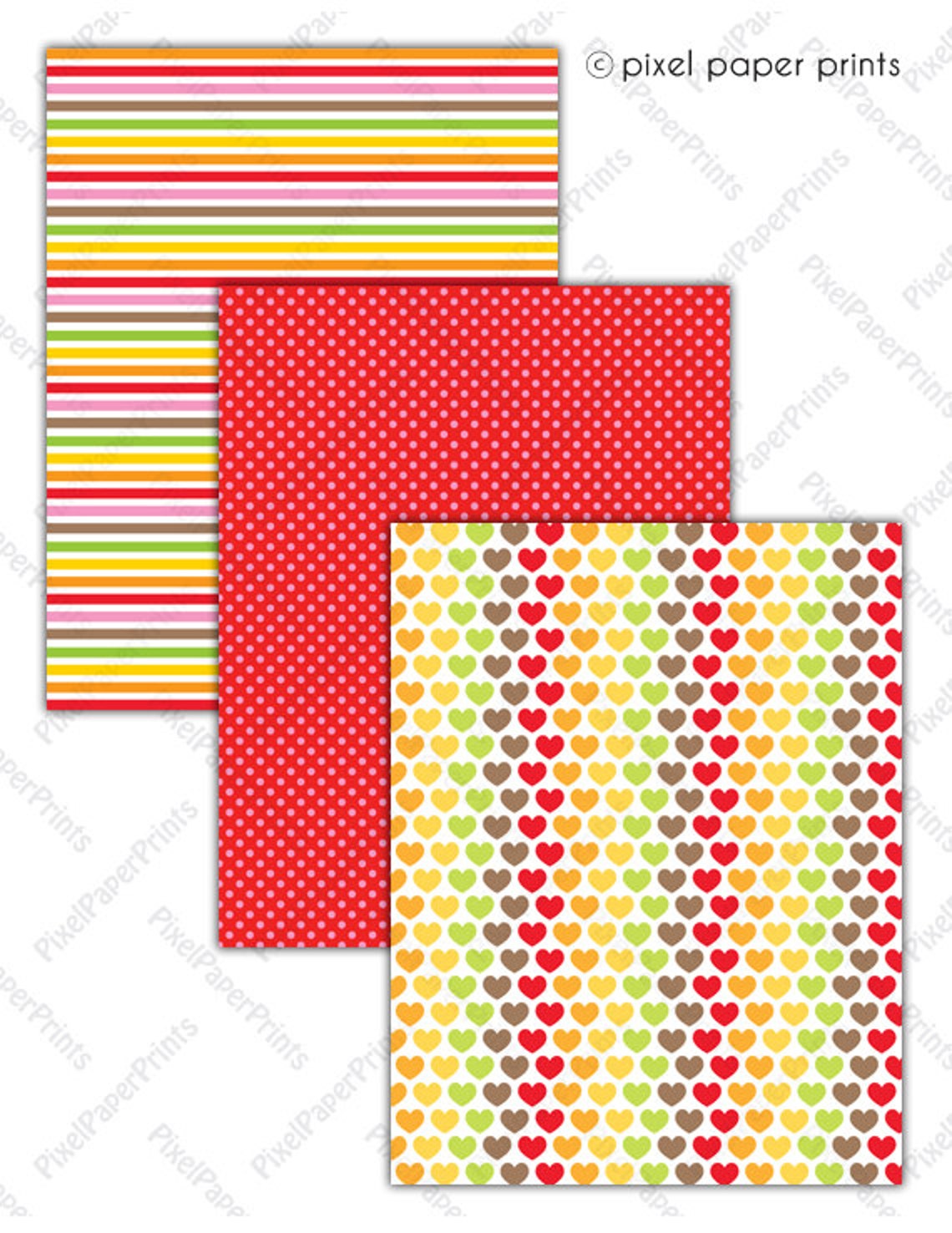 Wild Love Valentine's Day Clip Art and Digital Paper Etsy