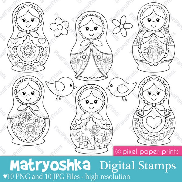 Matryoshka - Digital Stamps