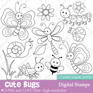 Cute Bugs - Digitale Briefmarken