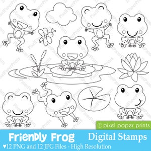 Friendly Frog - Digital stamps