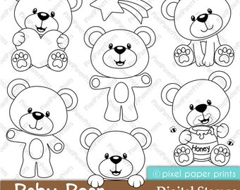 Baby Bear - Digital Stamps