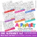 Alphabet Digital Stamps - ABC clip art - Bundle price - School clipart 