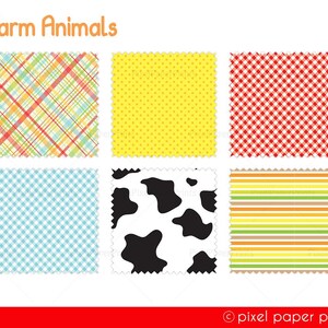 Farm Animals Clipart PNG, Cute Farm Animal PNGs, Printable Patterns for Crafts, Classroom and Kids Activities image 6