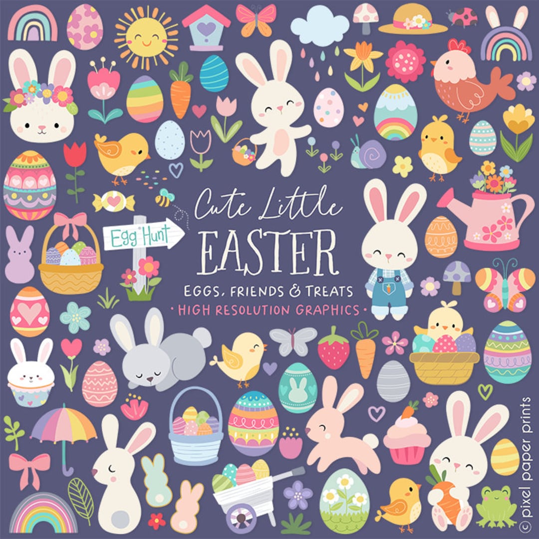 Cute Little Easter Clip Art Graphics | Over 200 High-quality