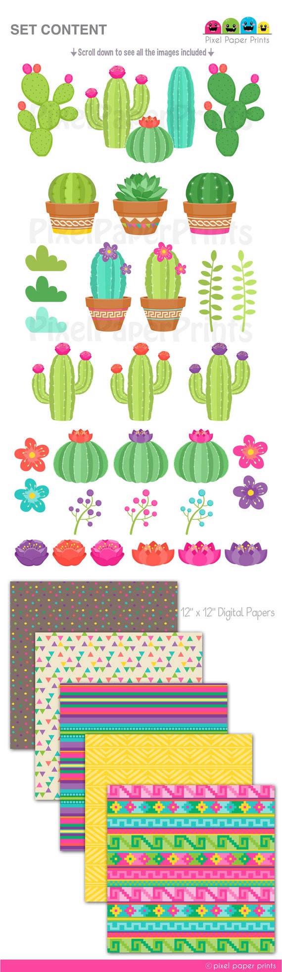 Colorful Llamas Decorated Llama Clipart Alpaca Clip Art Etsy