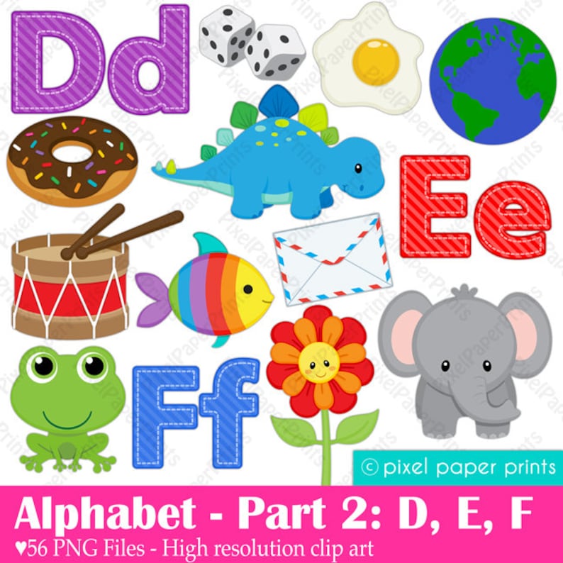 Alphabet Clipart Part 2 ABC clip art DEF School clip art image 1