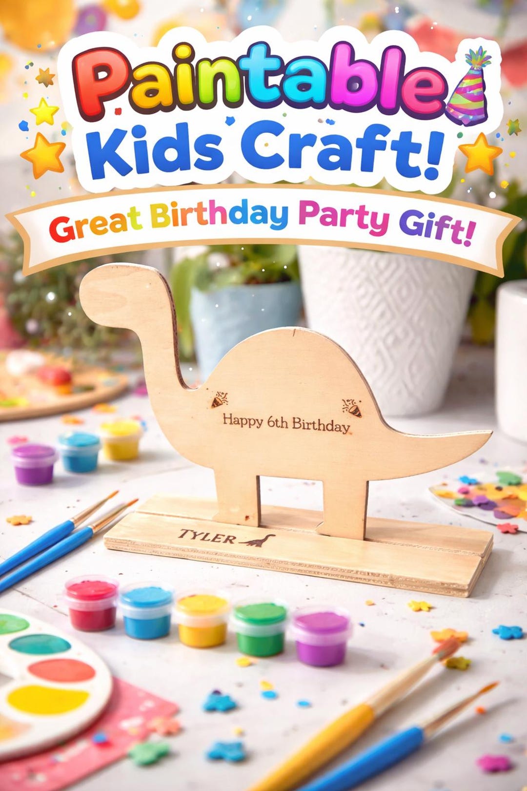 Birthday Gift| Paintable Craft for Kids| Customizable Gifts for Party’s ...