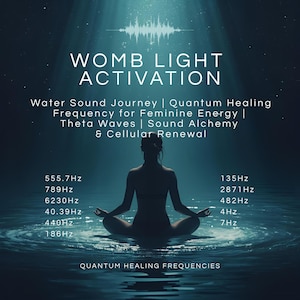 Womb Light Activation | Quantum Healing Frequency, Water Sound Journey (MP3 & PDF)