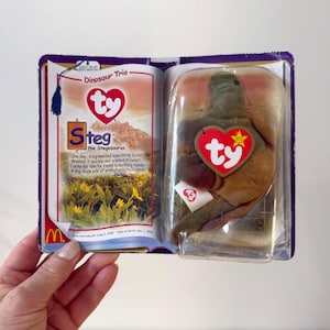 Vintage TY Beanie Baby “Steg” – McDonald’s  Dinosaur 1995 – Sealed Collectible Toy