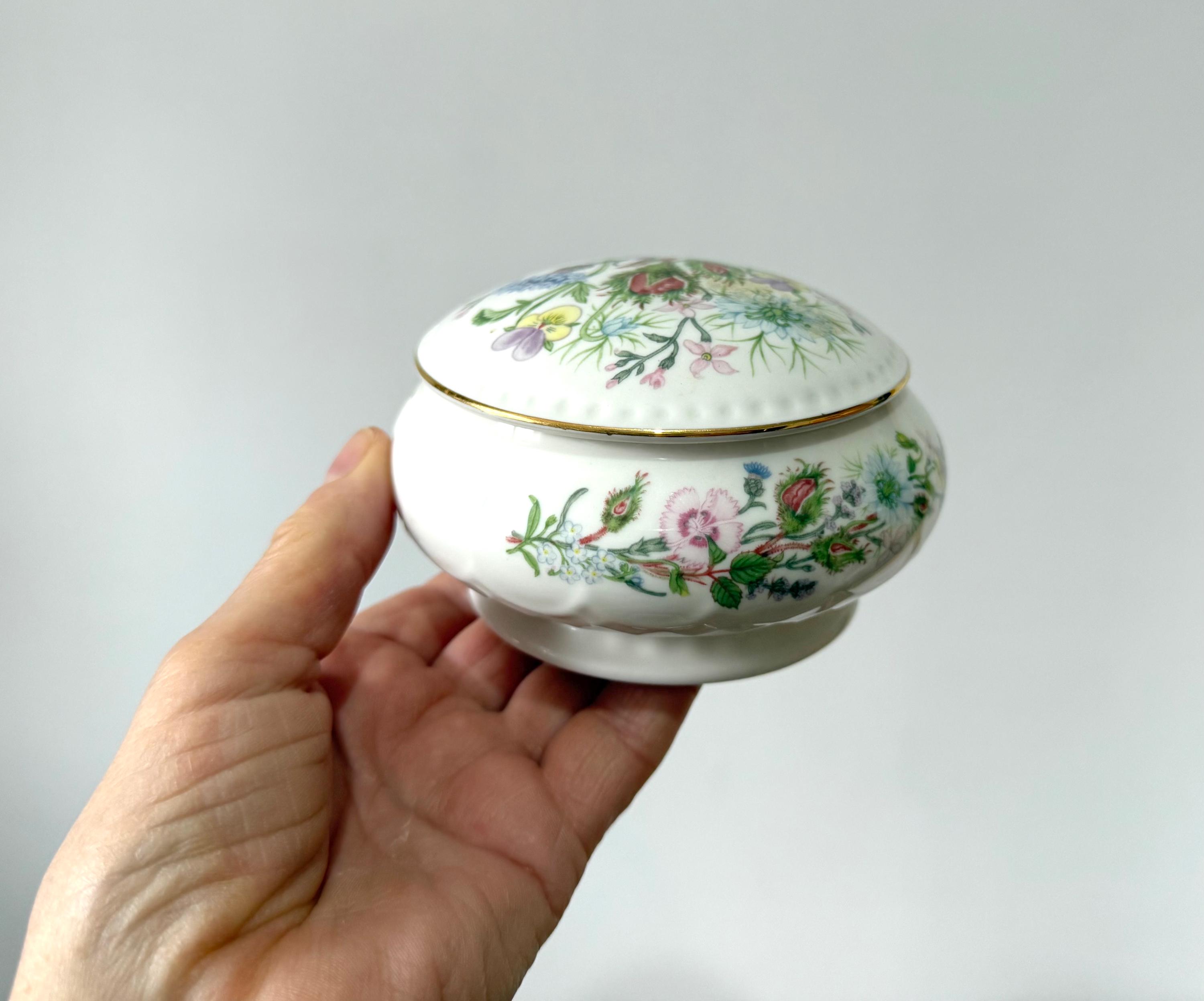 Aynsley Wild Tudor Bone China Vintage Pitcher, Trinket Box