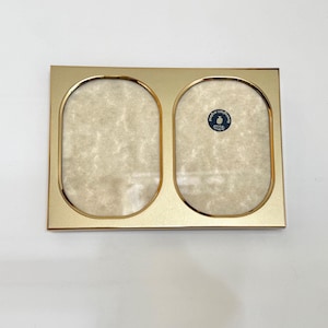Vintage Double Brass Gallery Photo Frame by Elite Birmingham England, Versatile Display