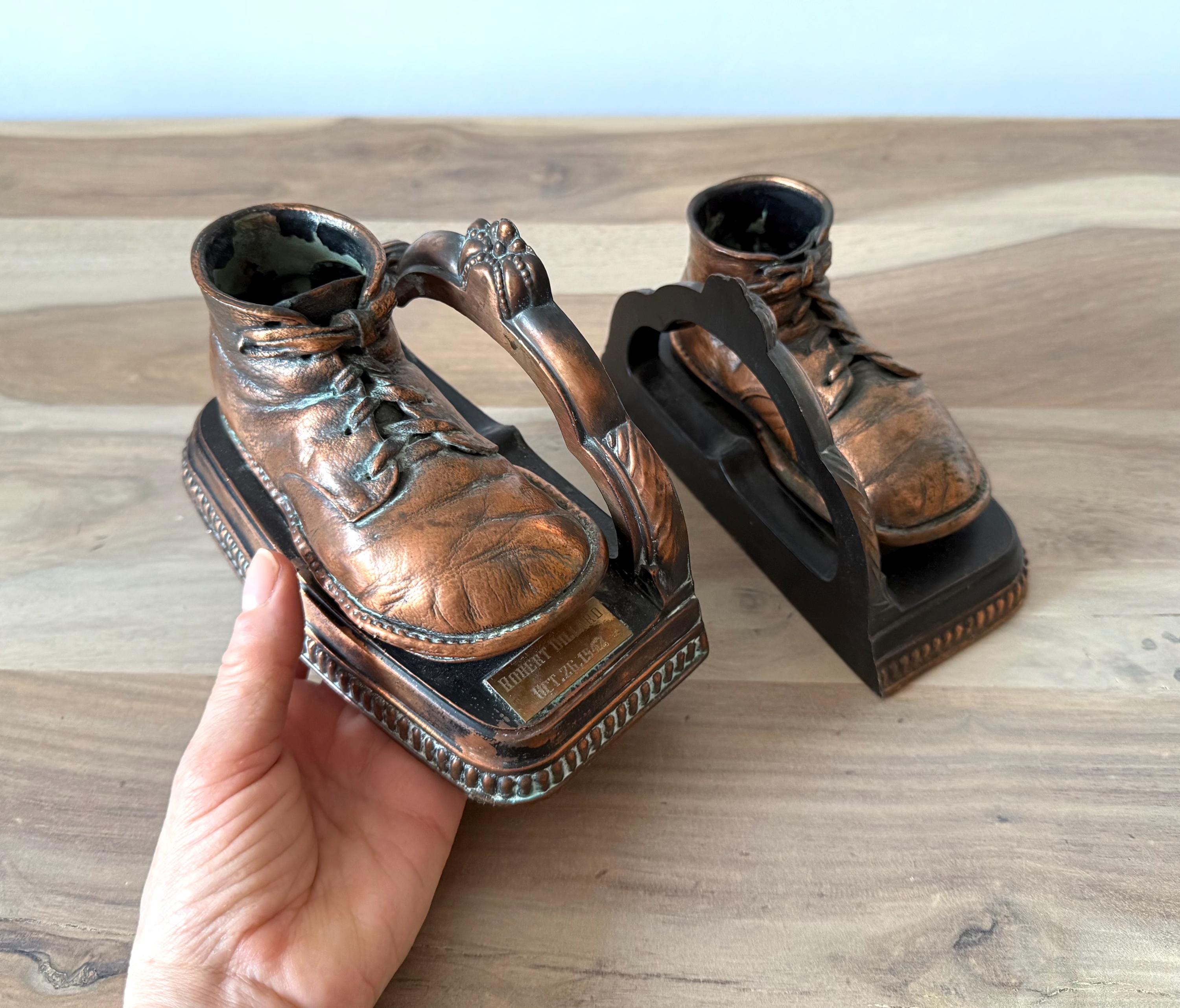 Vintage Bronzed Baby Shoe Bookends – Robert Dillard, 1942 - Etsy