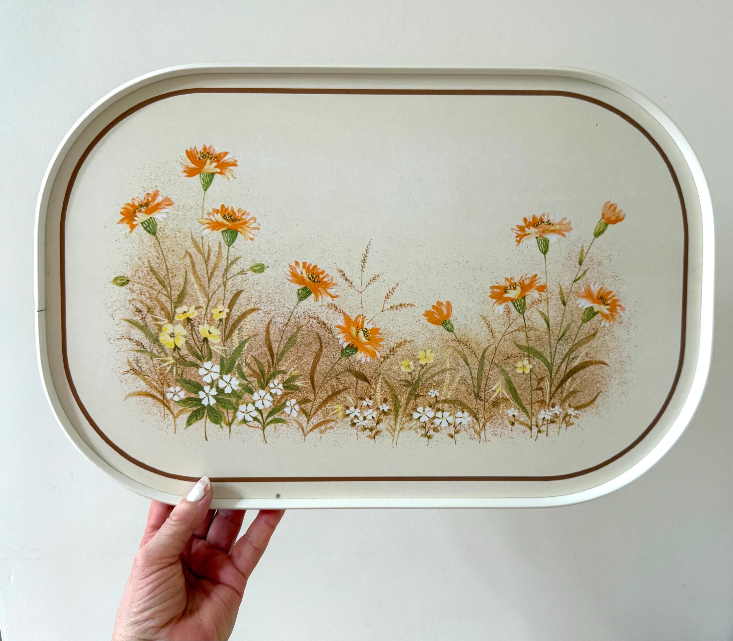 Plateau décoratif Jardin fleuri 13 3/4 po
