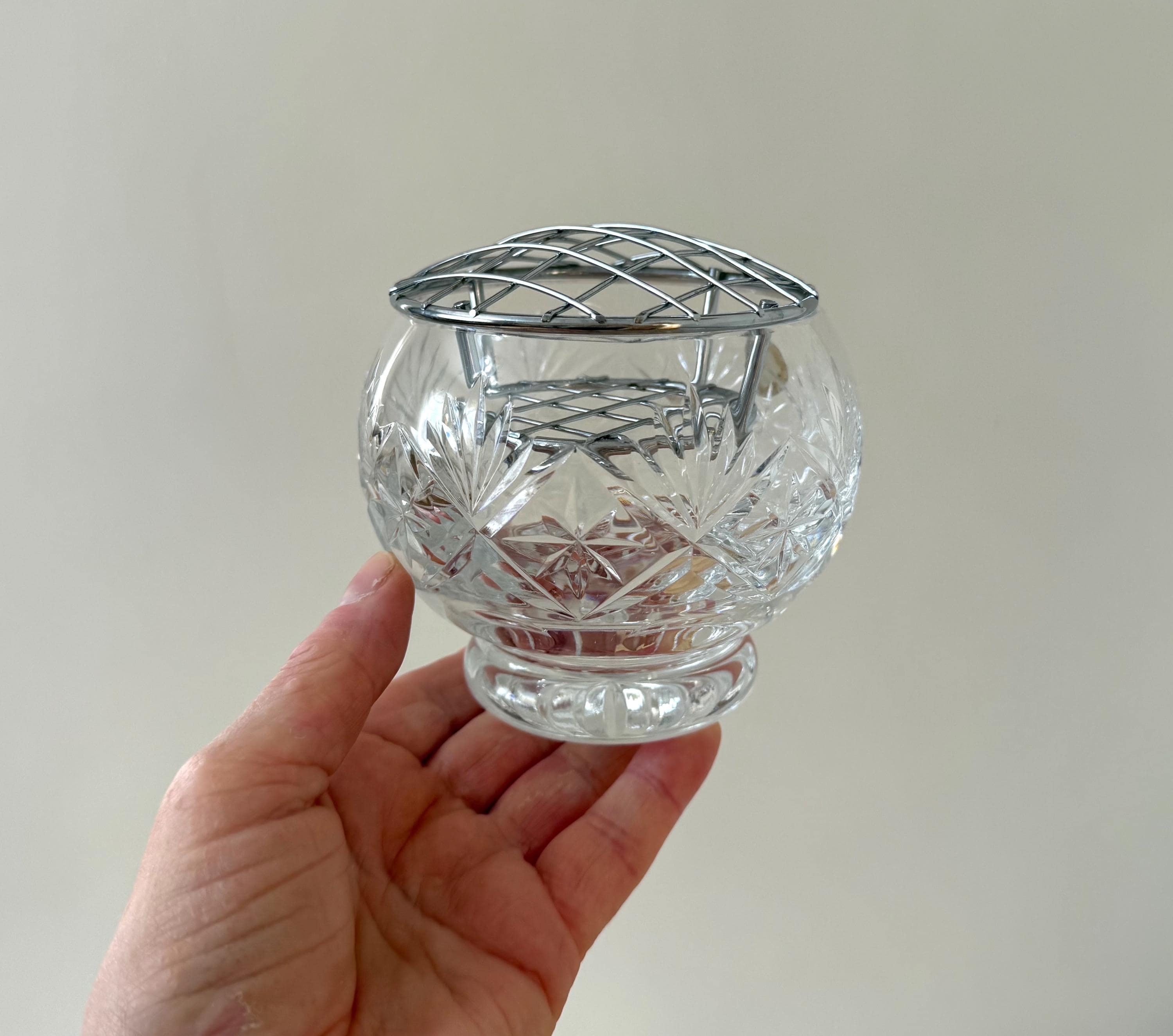 Crystal Rose Bowl With Frog - Etsy
