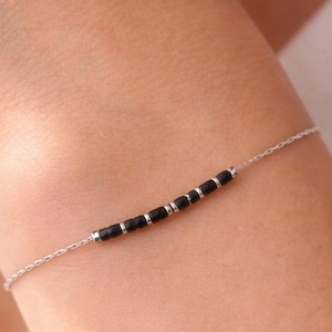 Dainty Chain Custom Morse Code Bracelet, Personalized Gift for Her