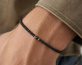 Pulsera de turmalina negra, joyería de cristal protectora, regalo para él y para ella, unisex.