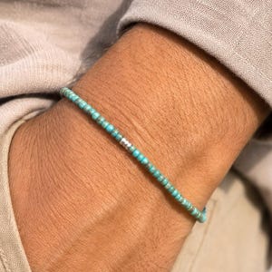 Tuquoise surferarmband met kralen, kustzomersieraden, waterdicht, cadeau voor hem