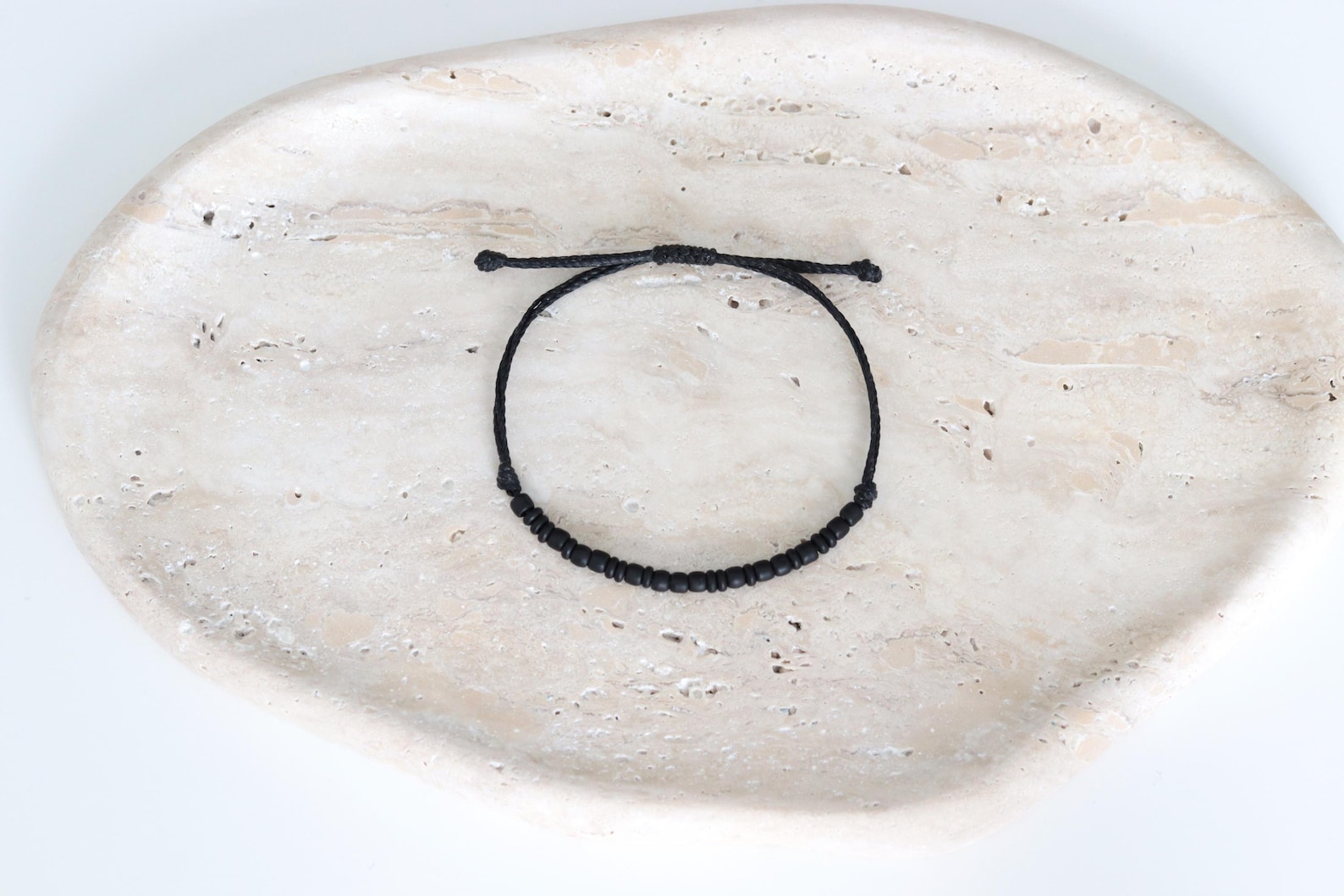 Matte Black Beaded Morse Code Bracelet, Hidden Message Gift - Etsy