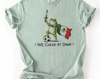 Mexico Soccer Frog Shirt, Funny Mexican Football Tee, Vintage World Cup Fan T-Shirt, Patriotic Mexico Frog Shirt, Football Lover Gift