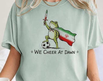 Iran Soccer Frog Shirt, Funny Persian Football Tee, Vintage World Cup Fan T-Shirt, Iranian Flag Frog Shirt, Futbol Lover Gift