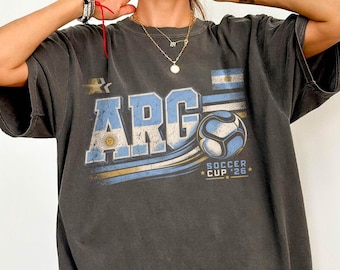 Argentina Soccer Cup 26 Shirt, Vintage Argentina Football Tee, Albiceleste Fan Tshirt, Retro Argentina Flag Shirt