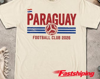 Paraguay Soccer T-Shirt, Paraguay Football Tee, Paraguay Flag Shirt, Vintage Football Club Tee, Paraguay Fan Shirt, Paraguayan Football Gift