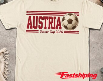 Austria Soccer T-Shirt, Austria Football Tee, Austria Flag Shirt, Vintage Soccer Tee, Austria Fan Shirt, Austrian Football Gift