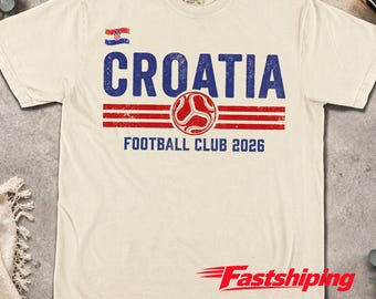 Croatia Soccer T-Shirt, Croatia Football Tee, Croatia Flag Shirt, Vintage Football Club Tee, Croatia Fan Shirt, Croatian Football Gift
