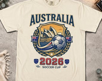 Australia Soccer Shirt, Vintage Australia Football Tee, Retro Aussie Soccer 2026 T-Shirt, Australian Football Fan Gift