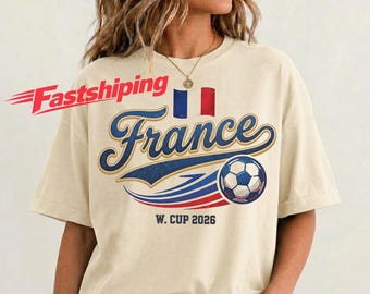 France Soccer Shirt, France Football Tee, France Flag Shirt, Retro Soccer Tee, France Fan Shirt, French Football Gift, Game Day Apparel