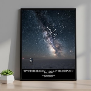 Custom Star Map Sagittarius Constellation Print Personalized Astrology Gift  Chart By Date Birthday Gift For Her Night Sky Map 6580 3820