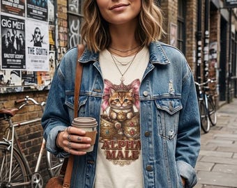 Alpha Male Funny Kitten T-Shirt Funny Cat Meme Shirt Boyfriend Gift Father Gift Mom Tee Cat Lover Gift Alpha Male Cat Shirt Sarcastic Kitten