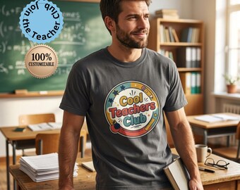 Cool Teachers Club Shirt Retro Teacher Tee Personalized Teacher Gift Back To School Tee Cute Teacher Appreciation Gift Educator Staff Shirt