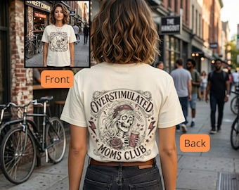 Mama Club Shirt Skull Coquette Ribbon Bow Graphic Tee Retro Mom Gift Mother Day Shirt Aesthetic Skull and Flowers T-Shirt Front Back Print