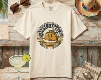 Vintage Cartoon Taco Shirt Retro Tacos and Tequila Tee Funny 1930s Style Graphic Tshirt Bachelorette Party Favor Mexico Trip Outfit 2026