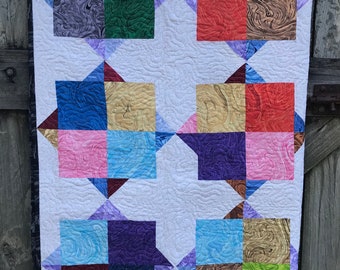Double Square Star Quilt
