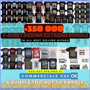 Över 100 000 t-shirtdesigner | Mega SVG PNG-designsamling | Print on Demand, Cricut och merchandisedesign | Kommersiellt bruk