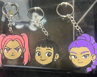 Mira, Zoey & Rumi - 3D gedruckte PLA Charakter Schlüsselanhänger
