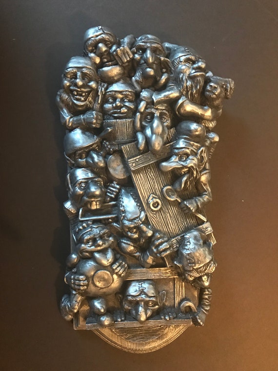 The Yule Lads Iceland Folklore Jólasveinarnir Wall Hanging Sculpture Icelandic - 