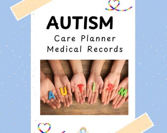 Medical Records Planner | Autism Care Printable | Health, Therapy & Appointment Organiser