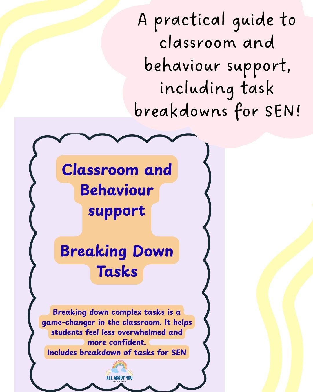 Breaking Down Tasks Printable | Classroom & Behaviour Support | Step-by ...