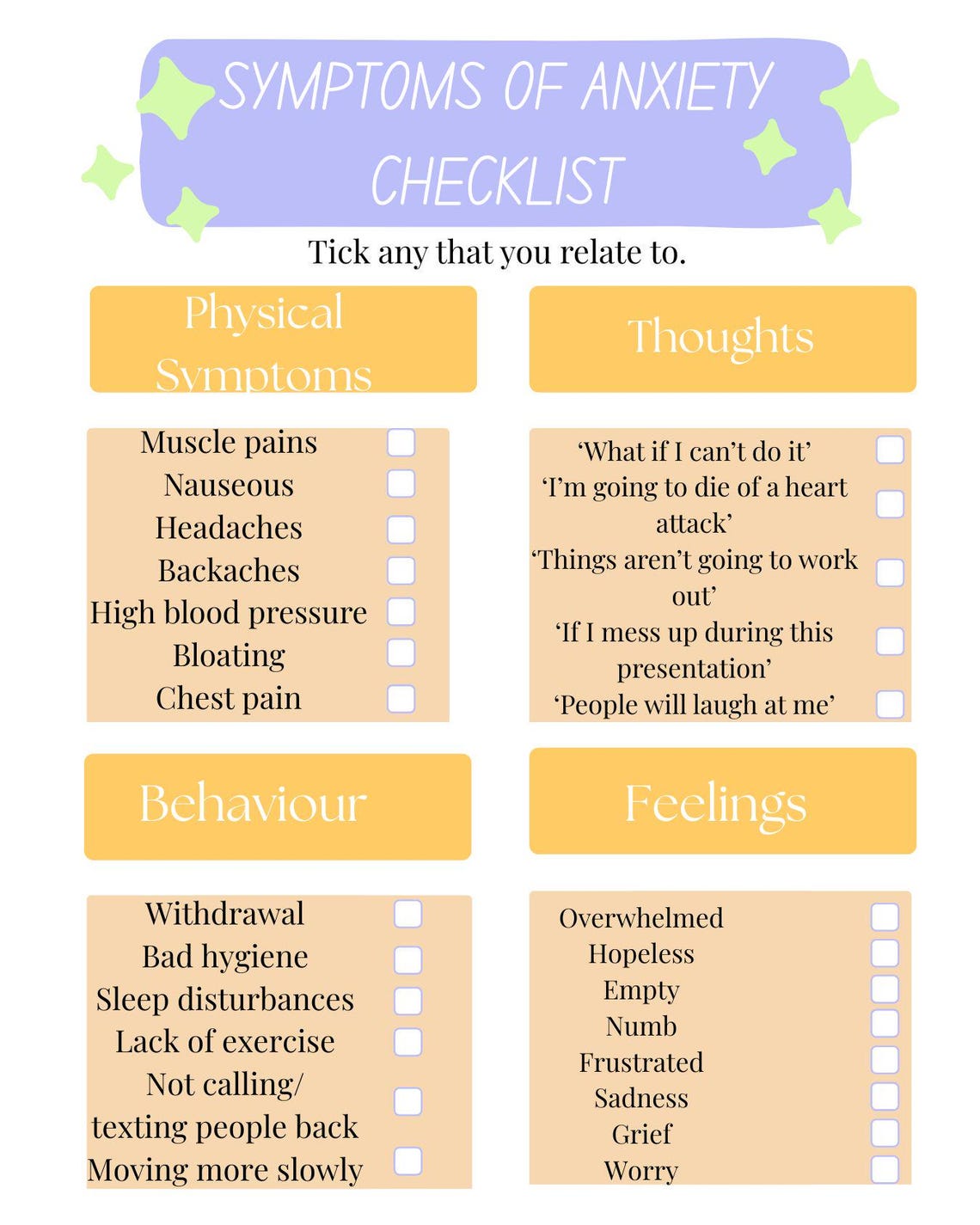 How to Manage Anxiety | Printable Guide Workbook for Children & Teens ...