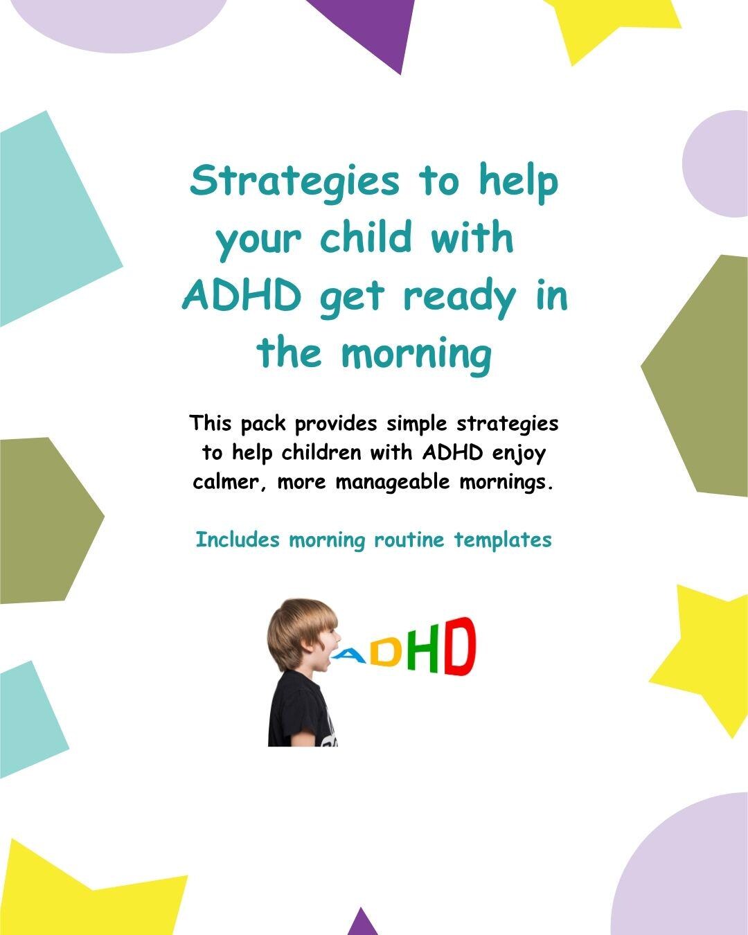 Morning Routine Printable for Children With ADHD | Help Your Child Get ...