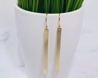 Gold Fill Bar Earrings