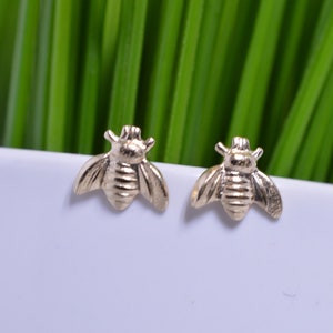 Gold Fill Bee Earrings (Pair), Gold Bee Studs