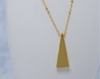 Gold Triangle Necklace - Gold Fill Layering Necklace