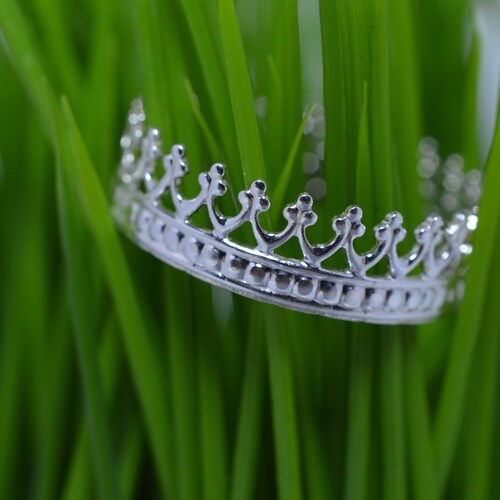 Silver Crown Ring 925 Sterling Silver Crown Ringcrown Ring Etsy